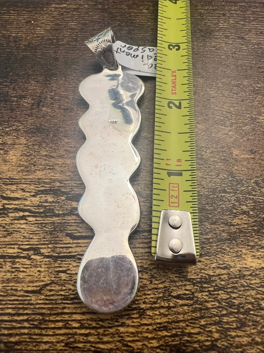 Purple Five-Stone Sea Sediment  Jasper Sterling Silver  Pendant